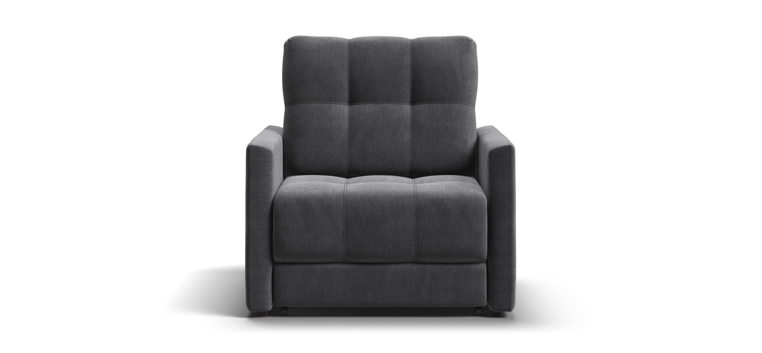 Босс Лофт кресло-кровать Велюр Монолит серый